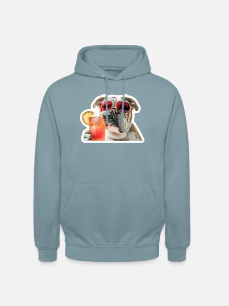 bully drinking cocktail - Unisex Hoodie - stonewash blue
