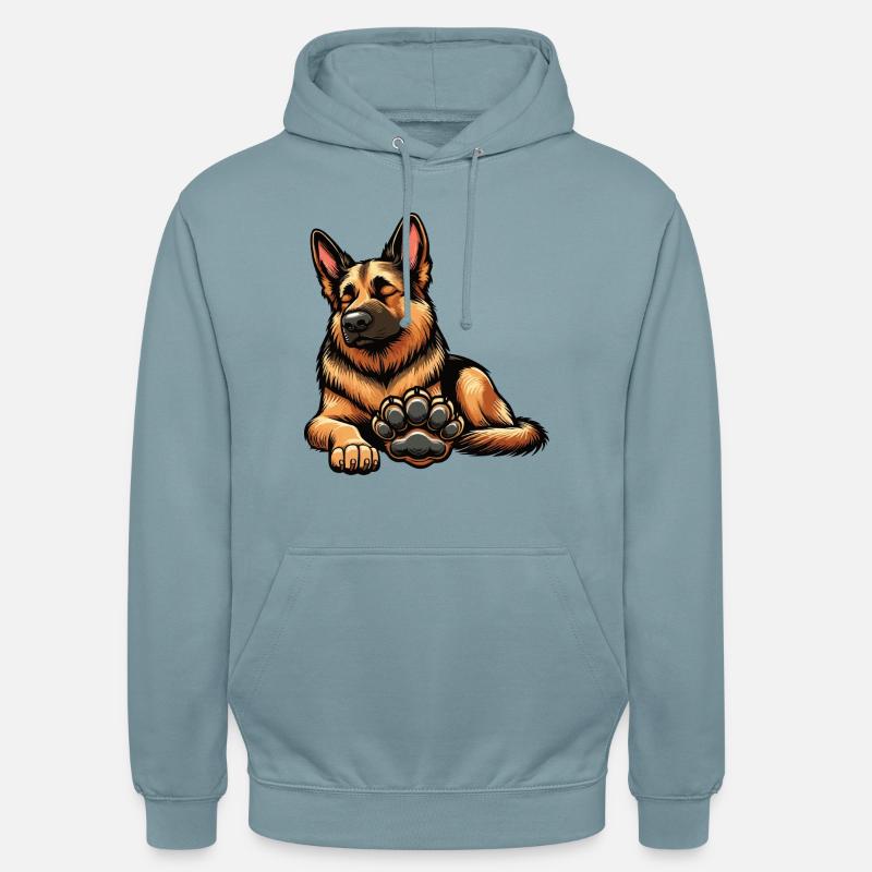 Deutscher Schäferhund Schäferhunde Schäferhunde - Unisex Hoodie - Nebelblau