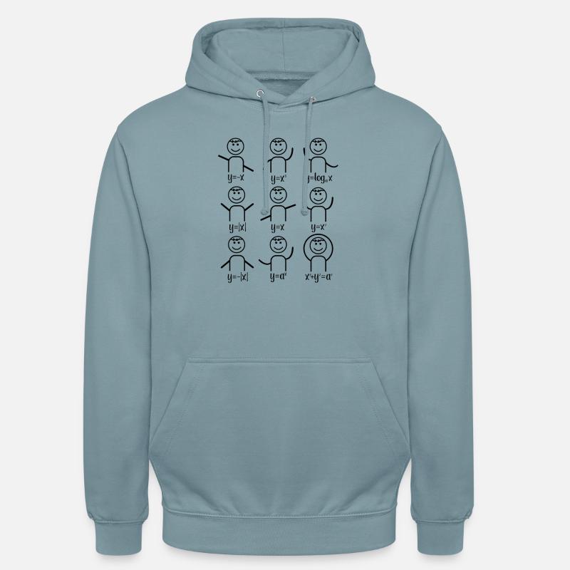 Professeur de maths algèbre danse maths - Sweat-shirt à capuche unisexe - bleu fumée