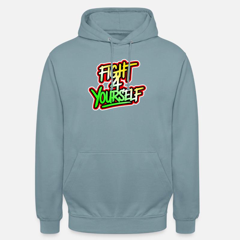 Combattez-vous à 4 vous-même - Sweat-shirt à capuche unisexe - bleu fumée