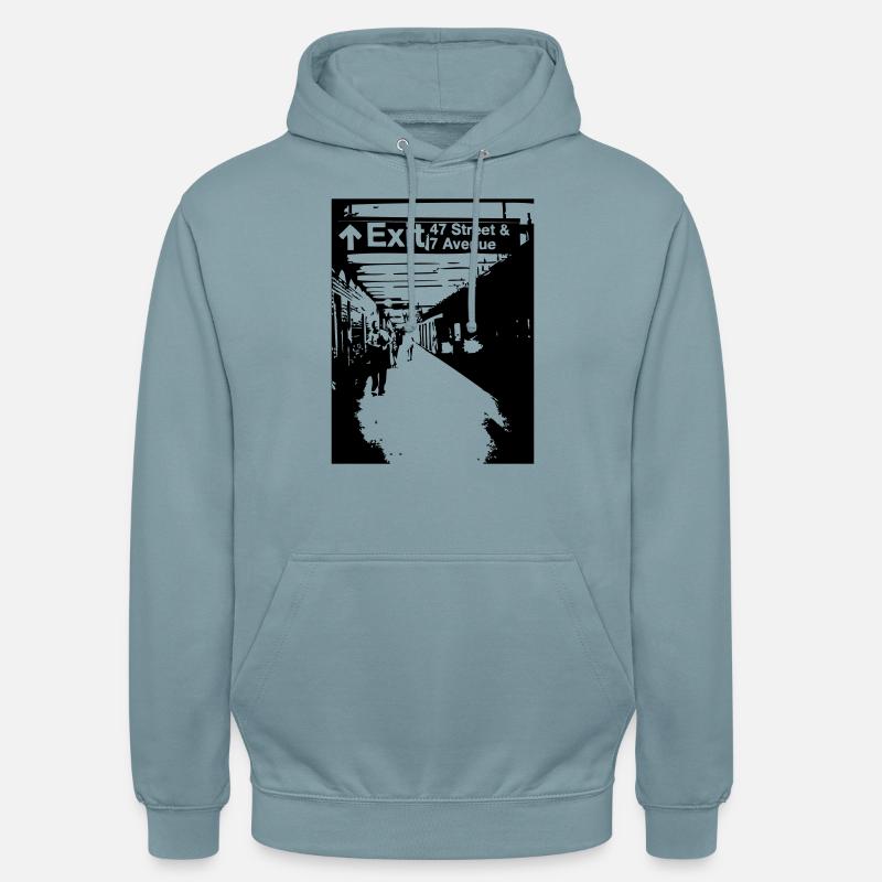 Exit New York - Unisex Hoodie - Nebelblau
