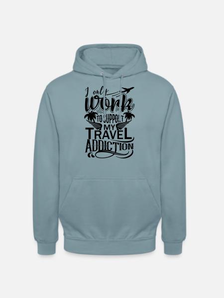 I only work Premium - Unisex Hoodie - stonewash blue