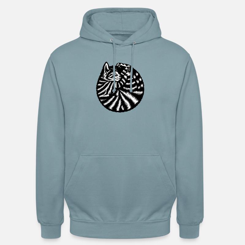Chat Chat mignon - Sweat-shirt à capuche unisexe - bleu fumée