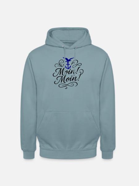 Moin Moin Spruch - Unisex Hoodie - Nebelblau