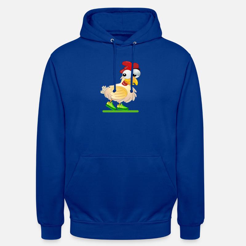 CHICKENS COMIC RUNNING RACE - Unisex Hoodie - bright royal