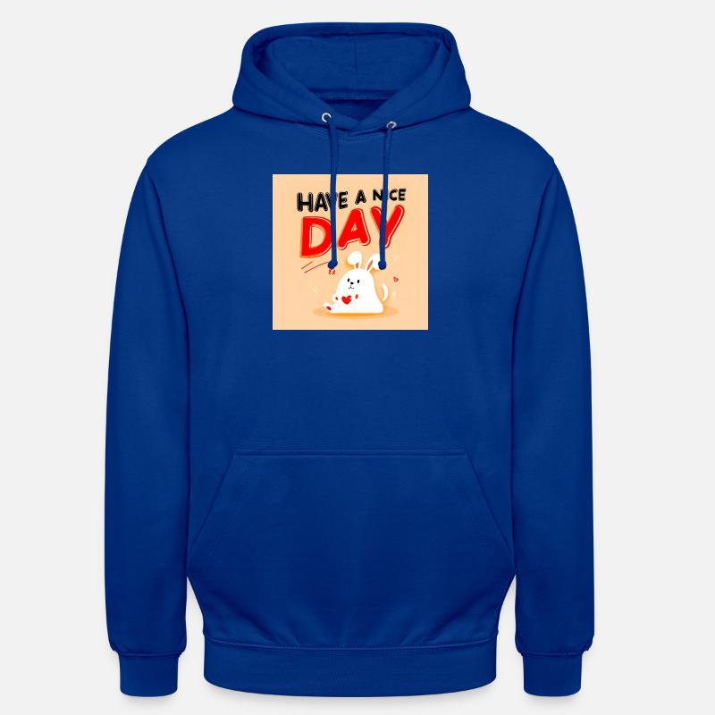 Niedliches Hasen-Design mit positiver Botschaft - Unisex Hoodie - Royalblau