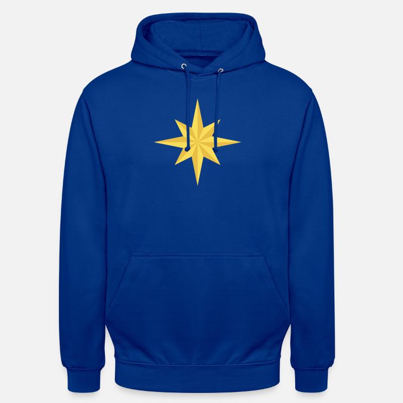 Étoile dorée à huit griffes - Sweat-shirt à capuche unisexe - bleu royal