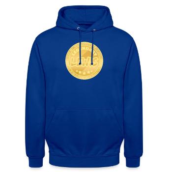 Geschenk für Lewis - Unisex Hoodie - Royalblau - Vorne - Alina (178cm) & Michal (187cm)