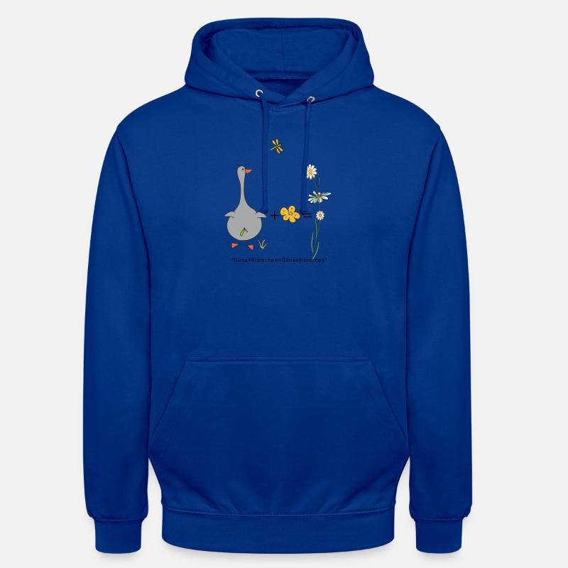 Gans und Blümchen gleich Gänseblümchen - Unisex Hoodie - Royalblau