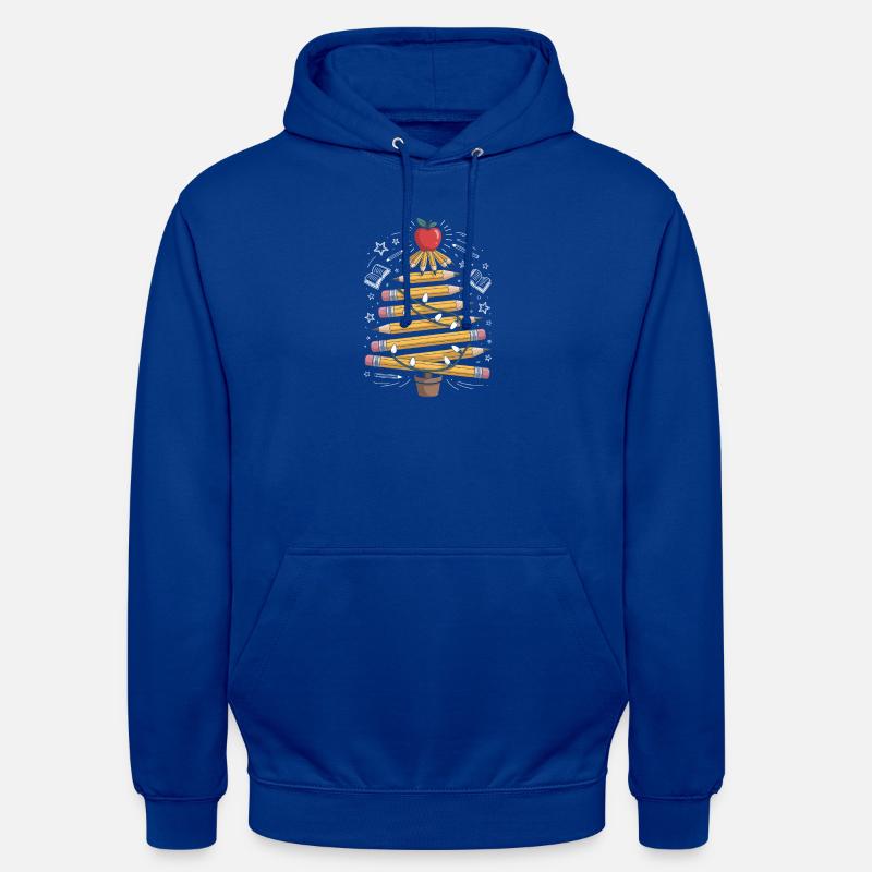Buntstift Baum mit Lichterkette - Unisex Hoodie - Royalblau