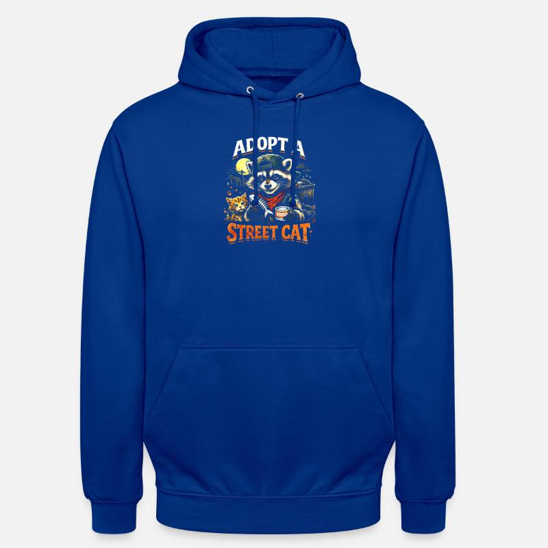 Adoptez un chat errant - Sweat-shirt à capuche unisexe - bleu royal