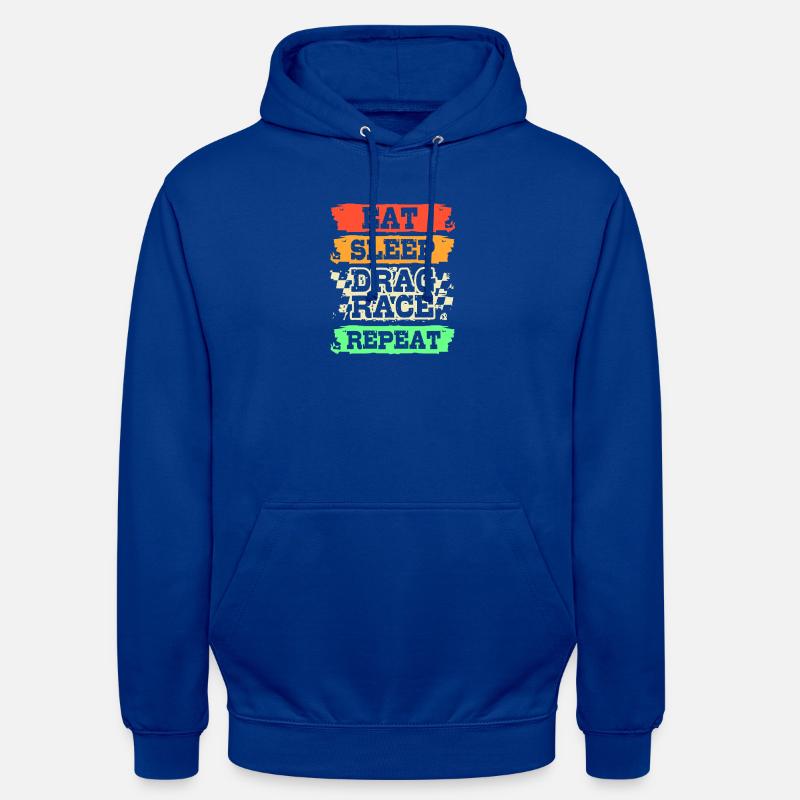 Course de dragsters - Sweat-shirt à capuche unisexe - bleu royal