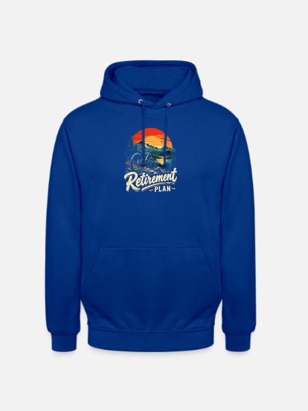 Ruhestand-Plan: Berglandschaft Fahrrad - Unisex Hoodie - Royalblau