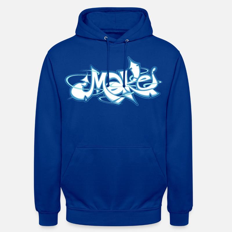Blaues Wort machen Graffiti - Unisex Hoodie - Royalblau