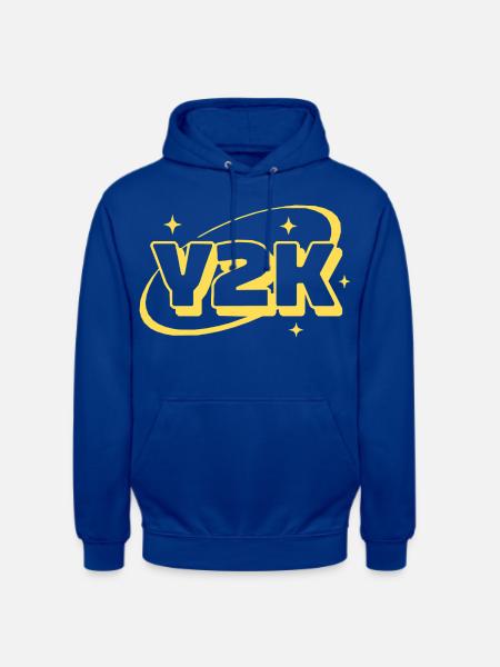 Y2K Retro Glanz Grafik - Unisex Hoodie - Royalblau