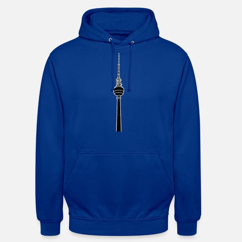 Fernsehturm de Berlin 2 - Sweat-shirt à capuche unisexe - bleu royal