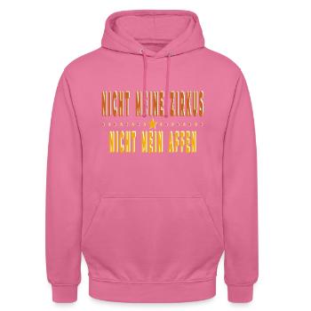 Histoire sympathique, sarcastique et ironique - Sweat-shirt à capuche unisexe - rose - Devant - Alina (178cm) & Michal (187cm)