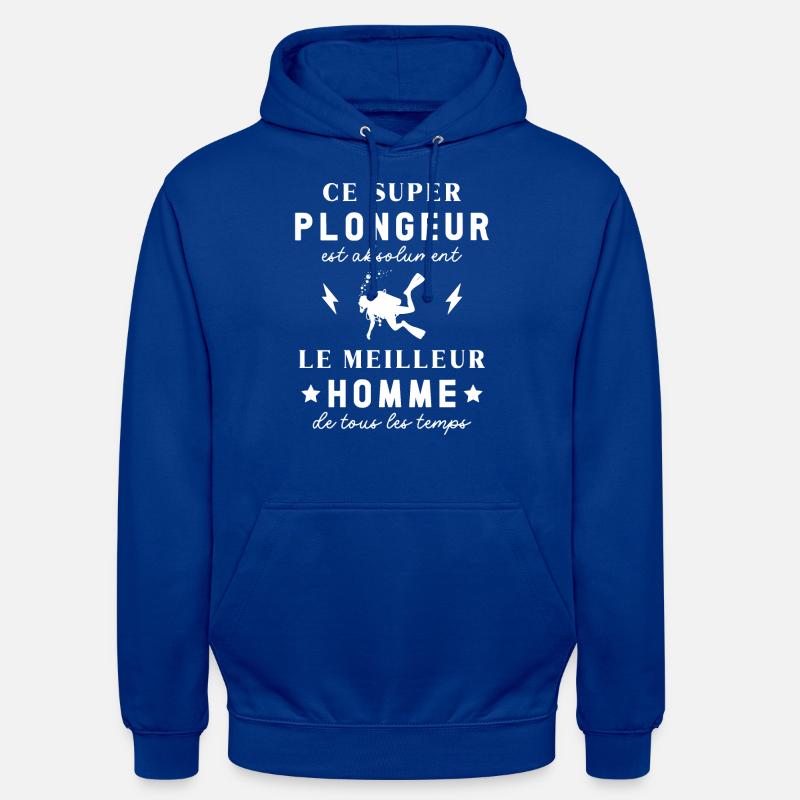 Meilleur Super Plongeur Plongée - Sweat-shirt à capuche unisexe - bleu royal