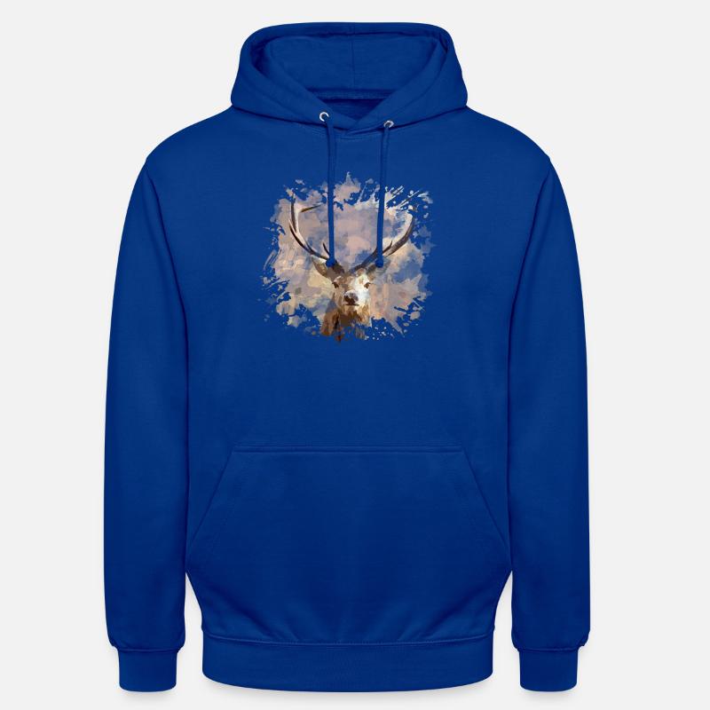 cerf - Sweat-shirt à capuche unisexe - bleu royal