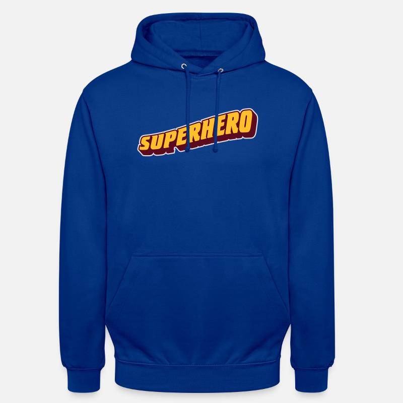 super-héros - Sweat-shirt à capuche unisexe - bleu royal