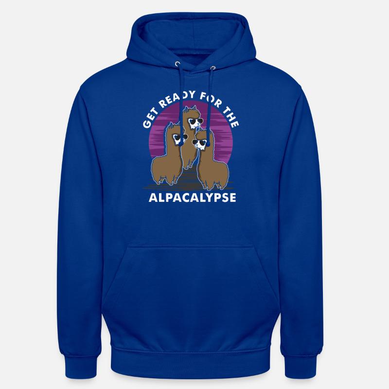 Préparez-vous pour l'alpakalypse - Sweat-shirt à capuche unisexe - bleu royal