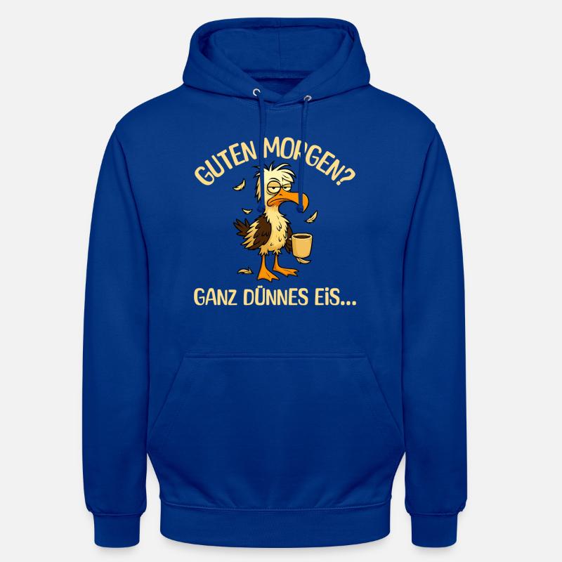 Mouette du matin avec café - Sweat-shirt à capuche unisexe - bleu royal