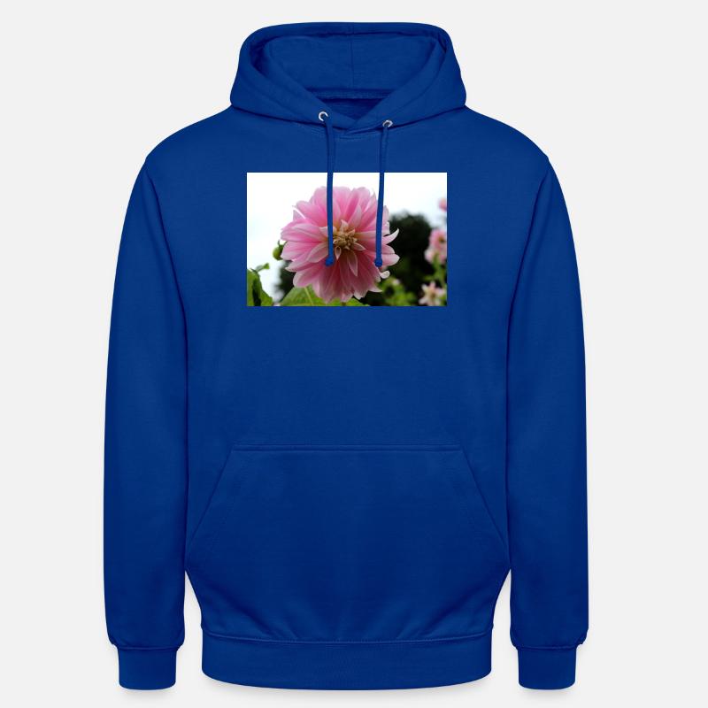 Dahlia rose rose fleur, fleur - Sweat-shirt à capuche unisexe - bleu royal