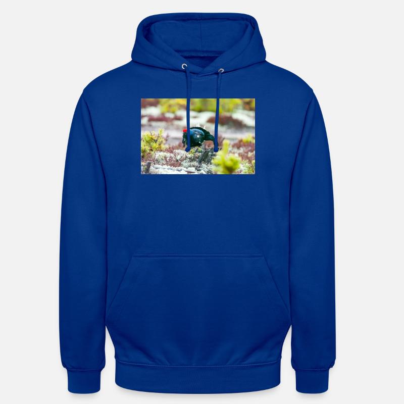 Birkhahn im Moos DSC 3331 - Unisex Hoodie - Royalblau