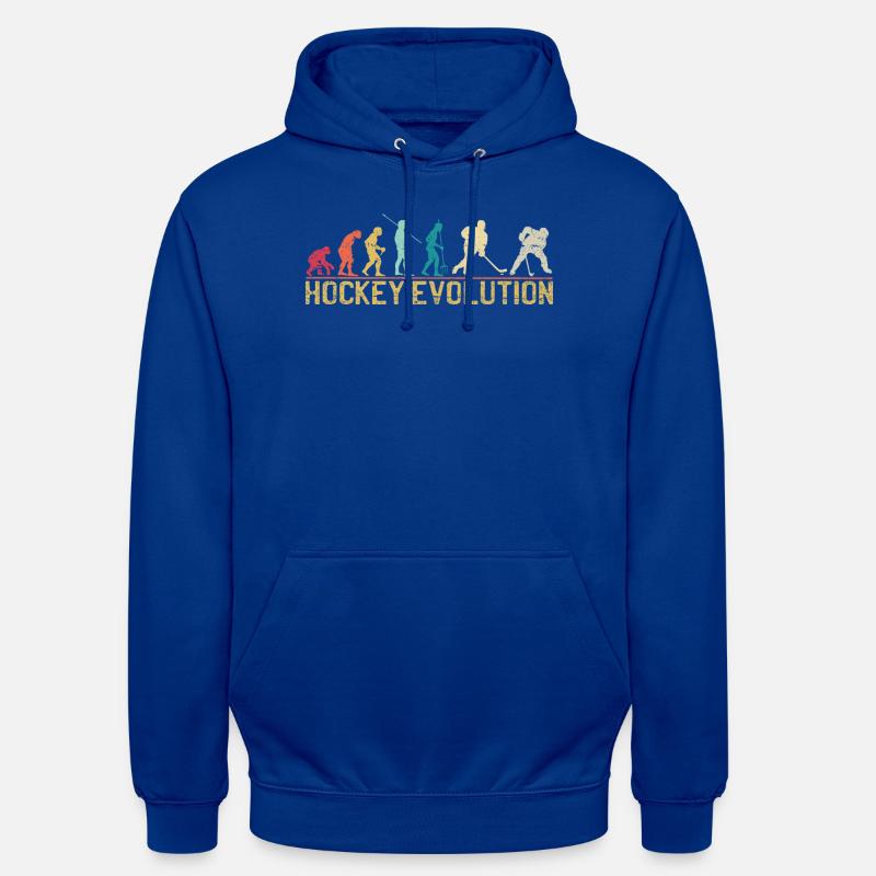 Conception de la silhouette Hockey Evolution - Sweat-shirt à capuche unisexe - bleu royal