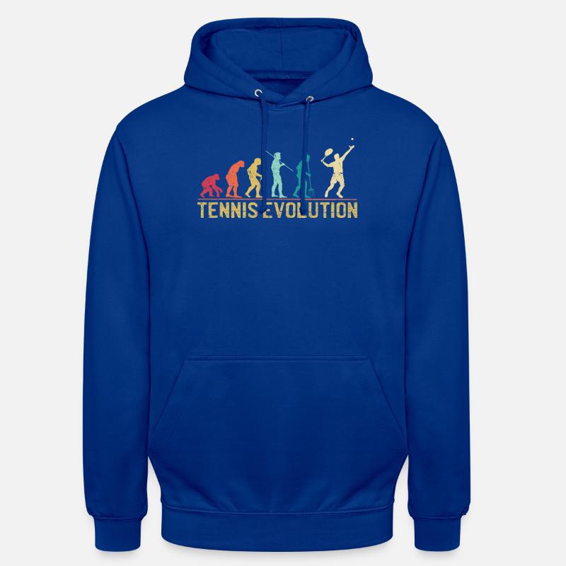 Tennis Evolution Evolution Conception graphique - Sweat-shirt à capuche unisexe - bleu royal