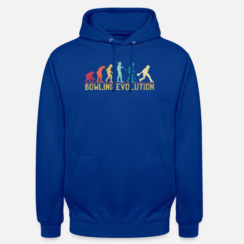 Affiche de voyage Bowlers Evolution - Sweat-shirt à capuche unisexe - bleu royal