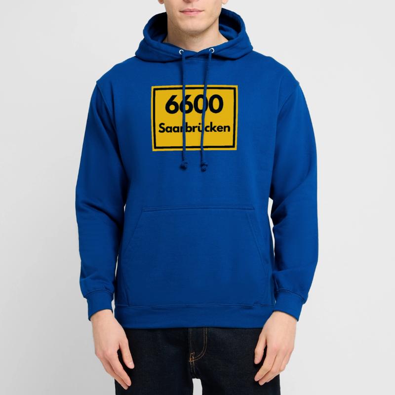 OLD POSTCODE POSTCODE RETRO 6600 SAARBRÜCKEN SAAR Unisex Hoodie