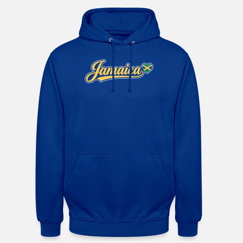 Script jamaïcain avec cœur de drapeau - Sweat-shirt à capuche unisexe - bleu royal