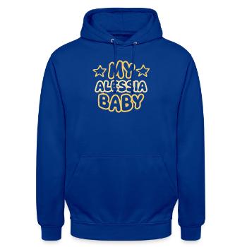 Cadeau pour Alessia - Sweat-shirt à capuche unisexe - bleu royal - Devant - Alina (178cm) & Michal (187cm)