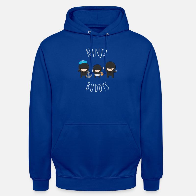 Ninja Amis Conception drôle - Sweat-shirt à capuche unisexe - bleu royal