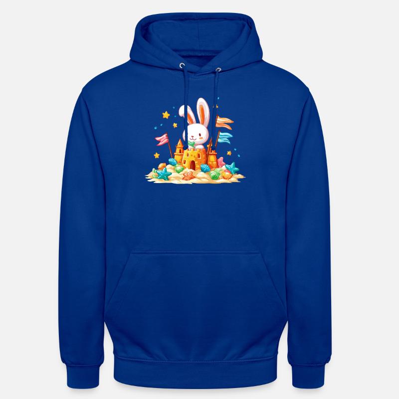 Bunny on the Beach Sandpit - Sweat-shirt à capuche unisexe - bleu royal