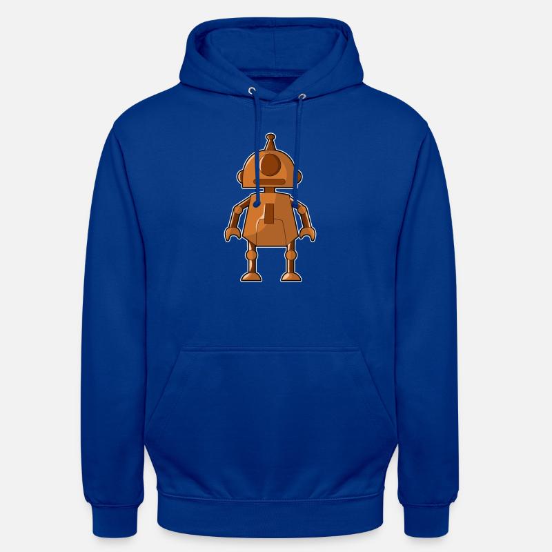 Petit robot orange - Sweat-shirt à capuche unisexe - bleu royal