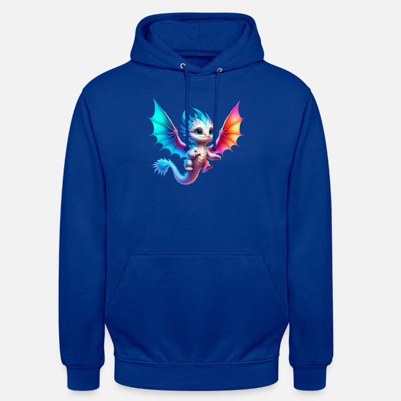 Dragon - Sweat-shirt à capuche unisexe - bleu royal