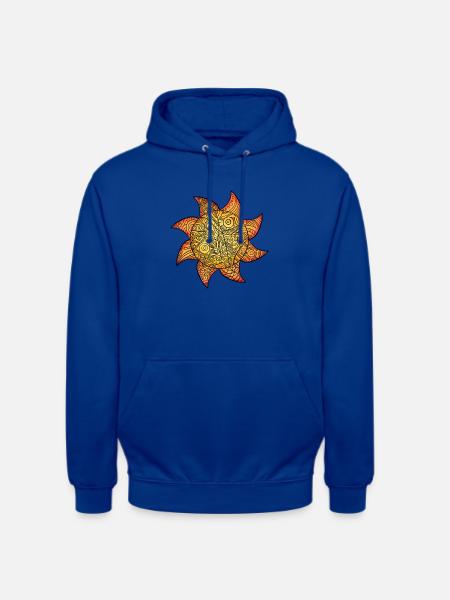 Mandala Sonne Wasserfarbe - Unisex Hoodie - Royalblau