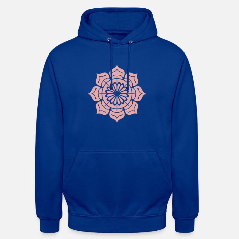 Fleur de mandala - Sweat-shirt à capuche unisexe - bleu royal