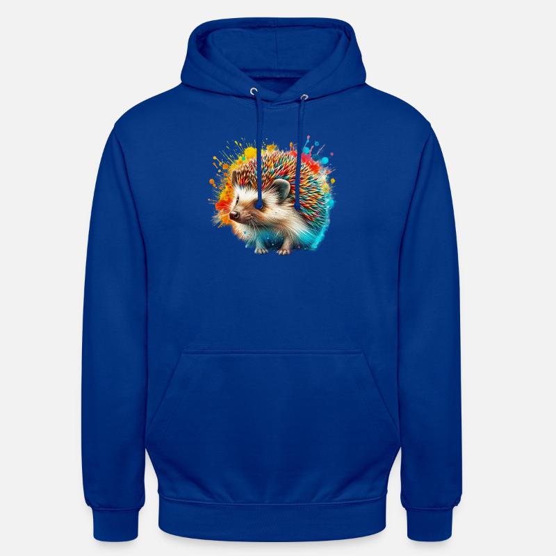 Hérisson - Sweat-shirt à capuche unisexe - bleu royal