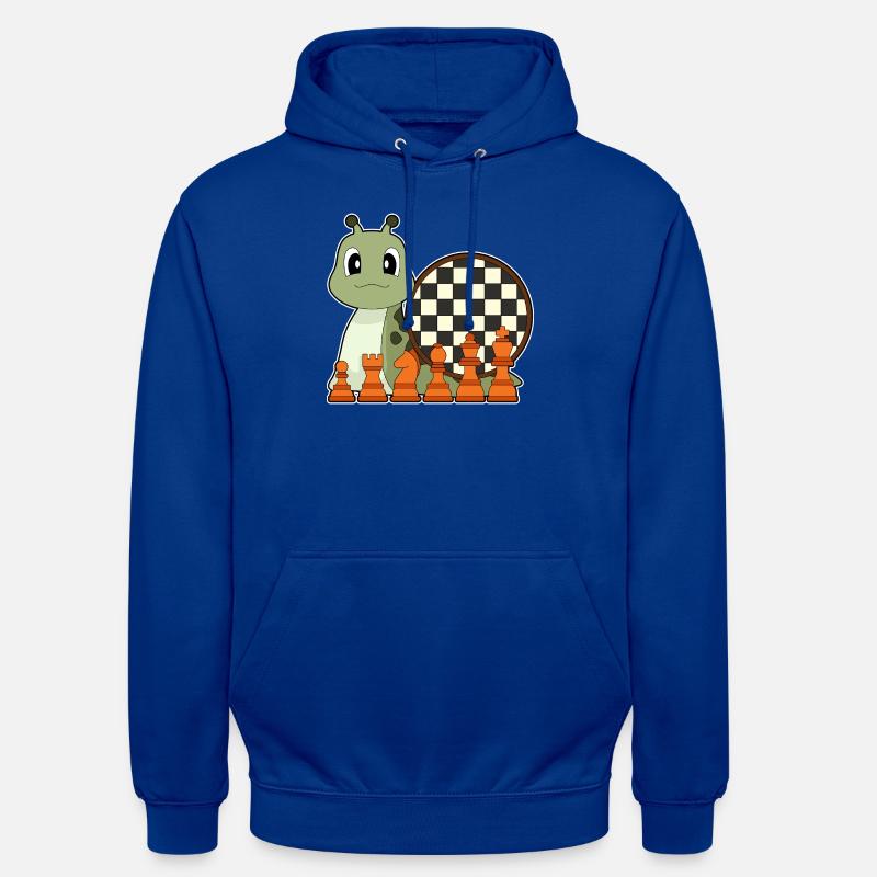 Snail Chessboard Chess Board Game - Unisex Hoodie - bright royal