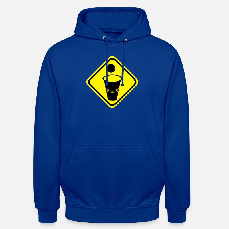 panneau danger beer pong zone2 - Sweat-shirt à capuche unisexe - bleu royal