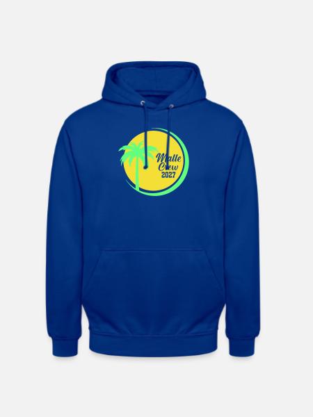 Malle Crew 2027 Palmen Design - Unisex Hoodie - Royalblau