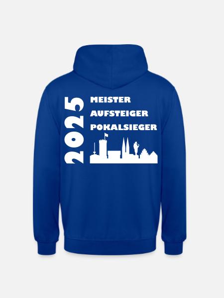 Bielefel Fussball 25 Auftieg DSC - Unisex Hoodie - Royalblau