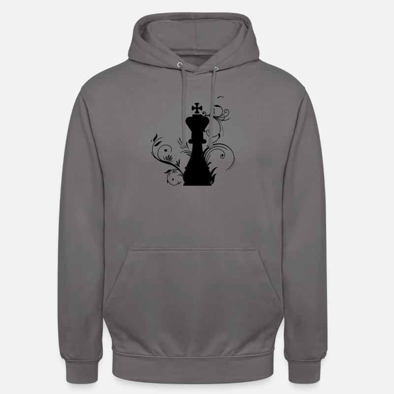 Echecs - Sweat-shirt à capuche unisexe - gris éléphant