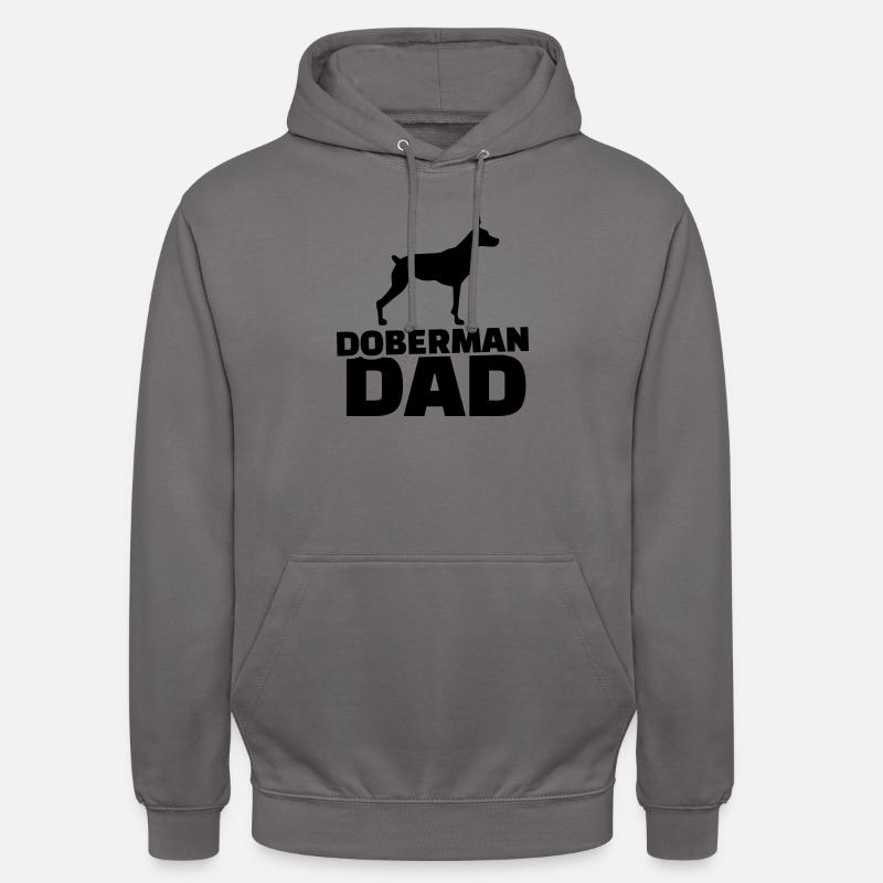 Doberman Dad - Sweat-shirt à capuche unisexe - gris éléphant