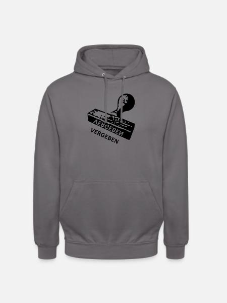 Vergeben - Stempel - Unisex Hoodie - Mittelgrau