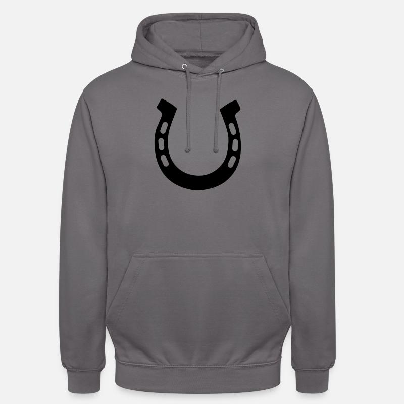 Fers à cheval - Sweat-shirt à capuche unisexe - gris éléphant