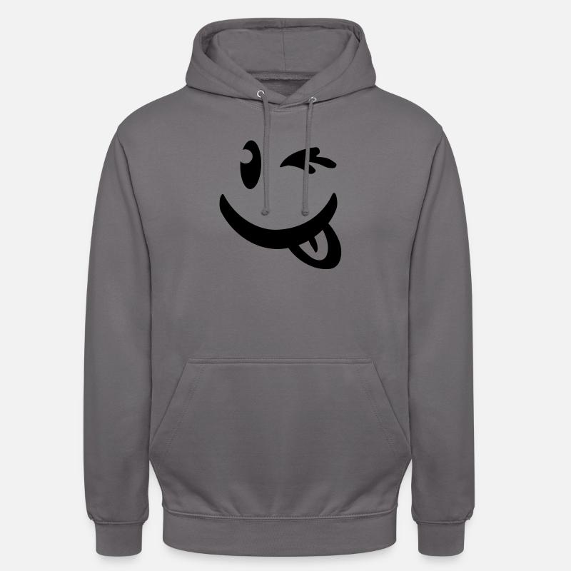 smiley_illu_c1 - Sweat-shirt à capuche unisexe - gris éléphant